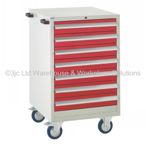 Euroslide Storage Cabinet Mobile 7 Drawers